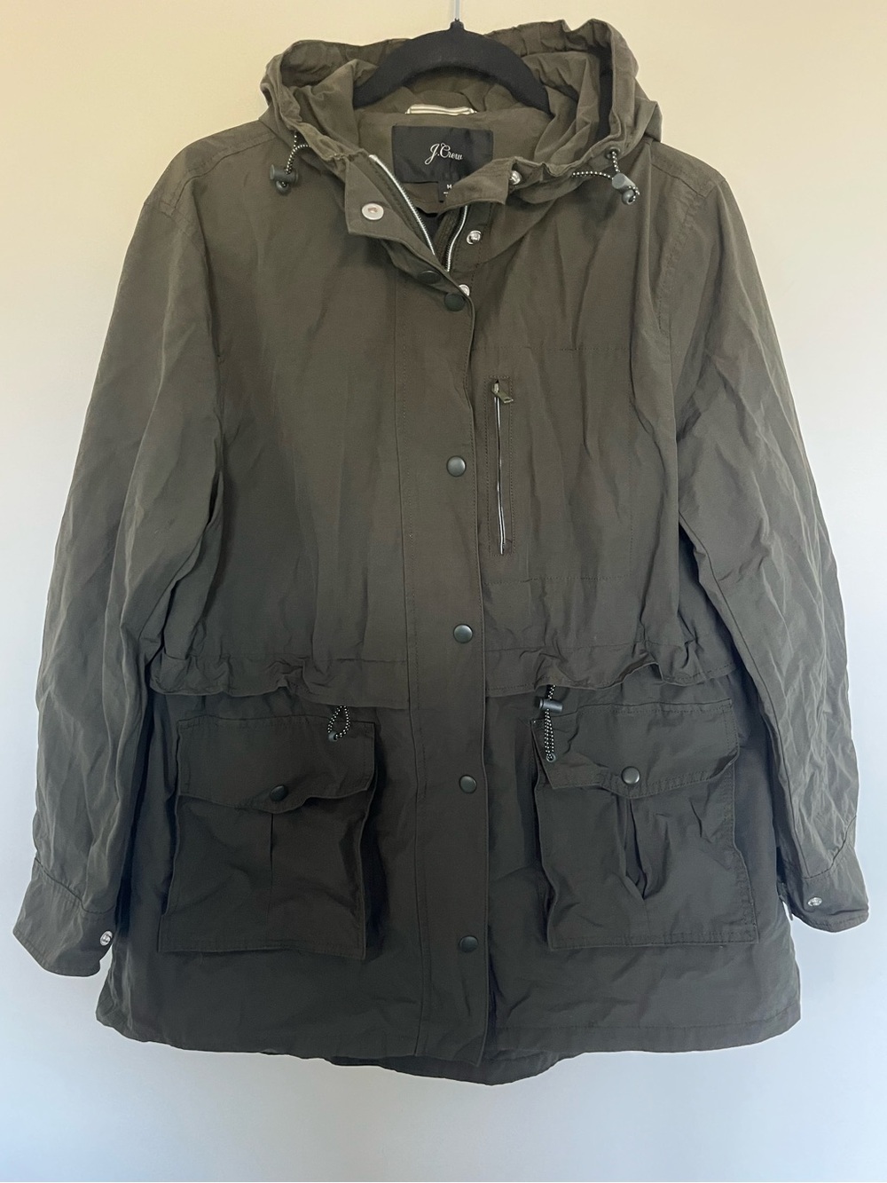 J. Crew Women's Olive Hooded Field Jacket